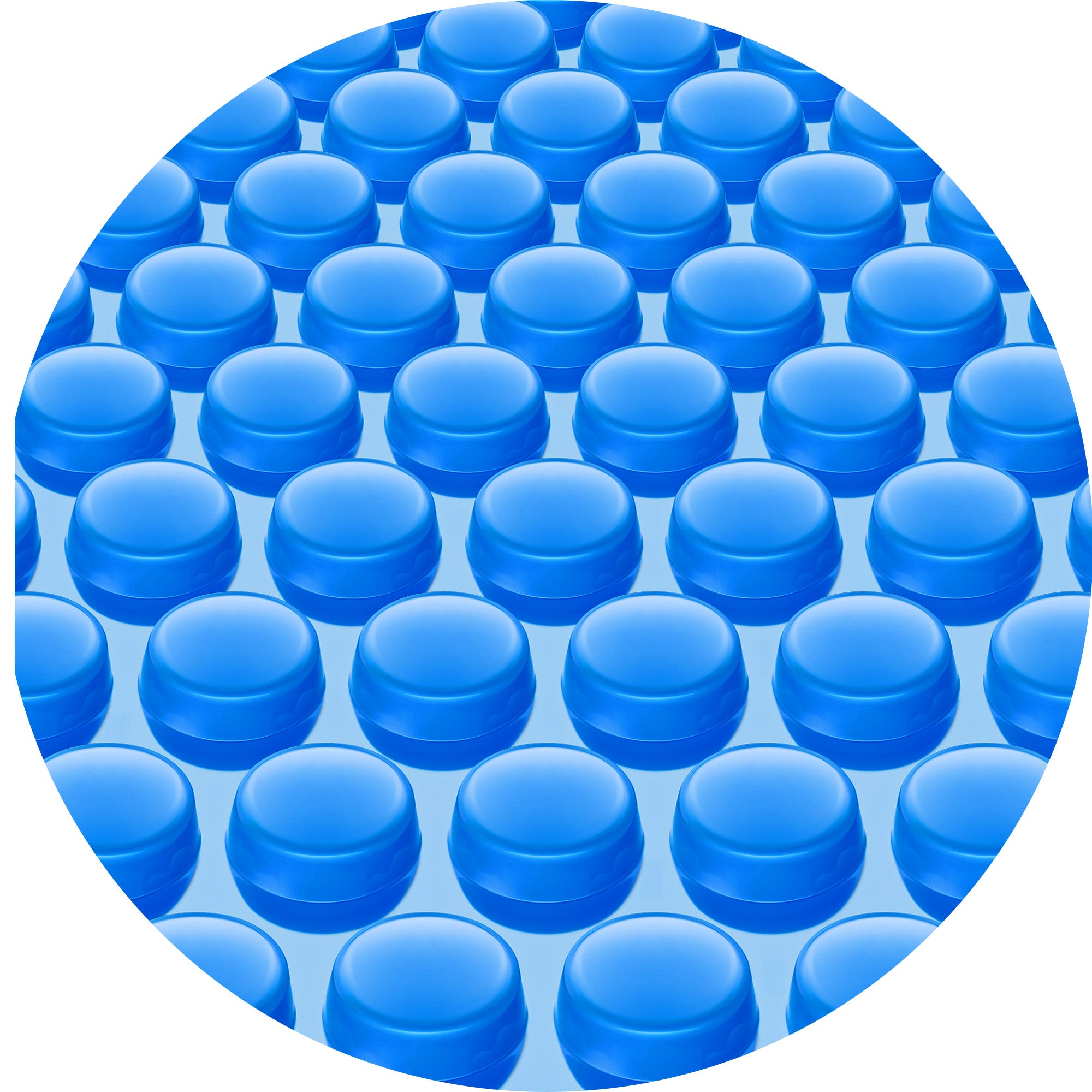 UIRWAY 12 Mil Solar Pool Cover for Above Ground Inground Pools, Blue Floating Blanket Bubble Wrap Covers for Hot Tub Spa Thermal Heating